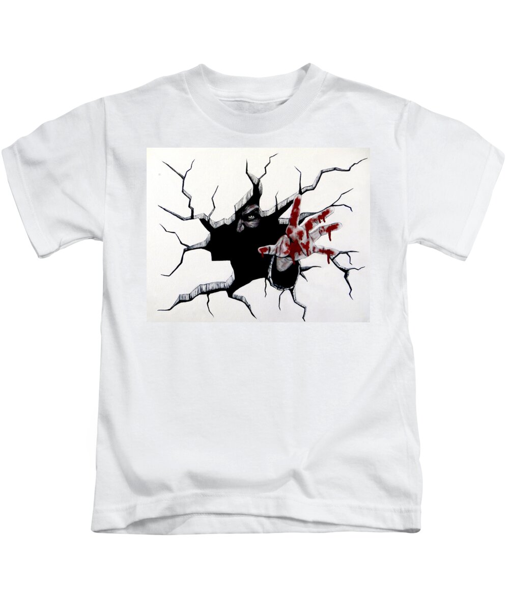 Demon Kids T-Shirt featuring the painting The Demon Inside by Teresa Wing