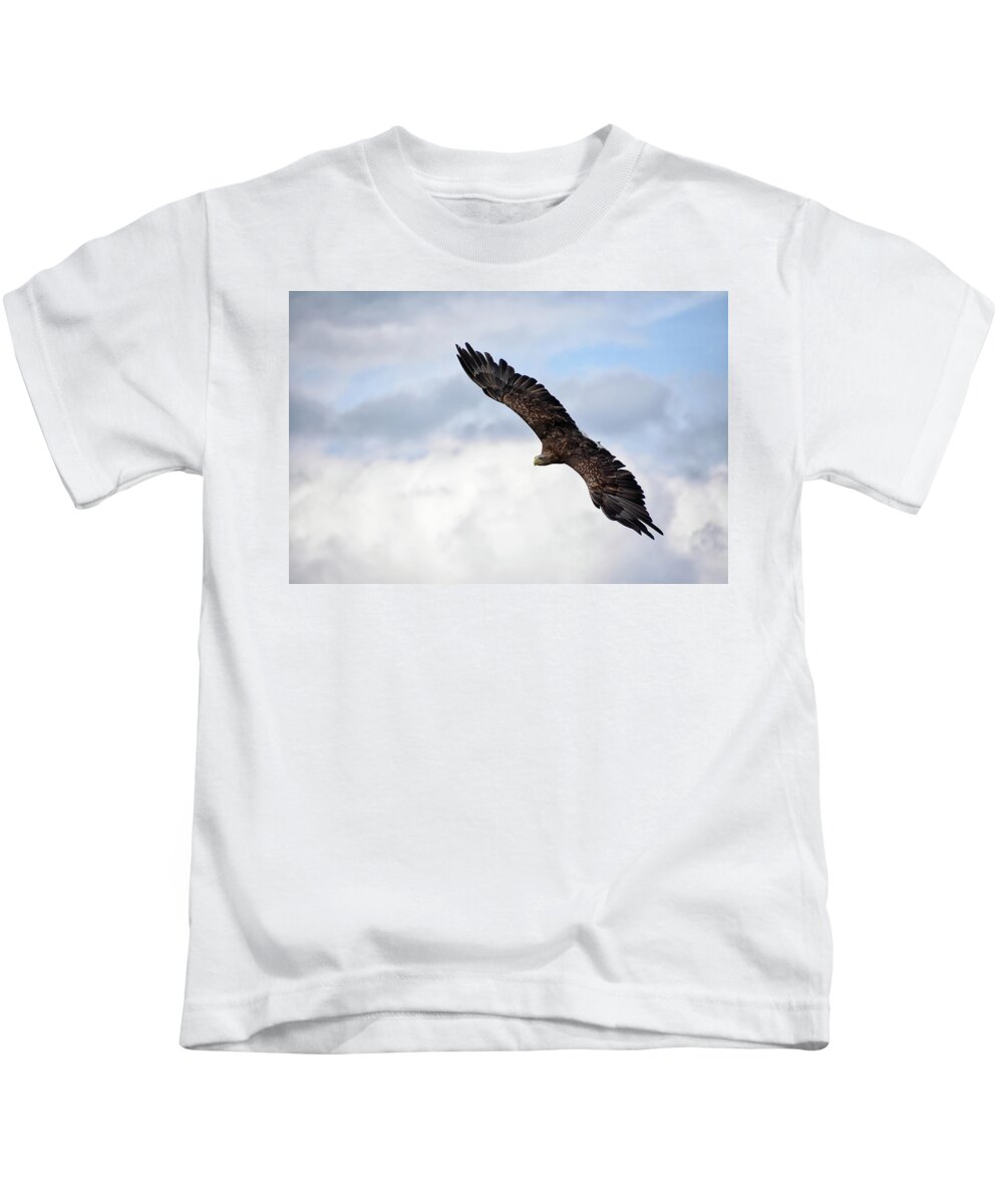 Eagle Kids T-Shirt featuring the photograph Attack Run by Kuni Photography