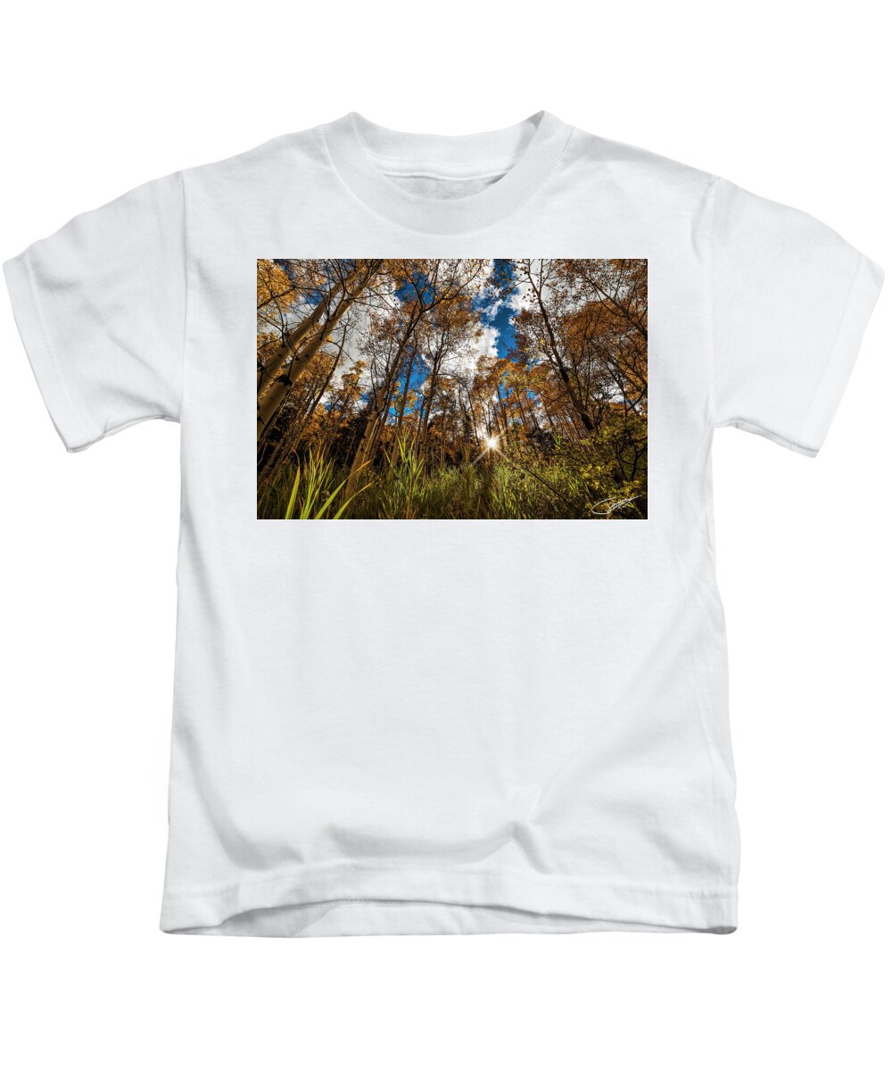 Tree Kids T-Shirt featuring the photograph Autumn glow by Jeff Niederstadt
