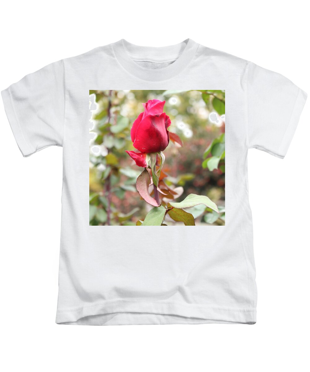 Roses Kids T-Shirt featuring the digital art Baby Bloomer by Linda Ritlinger