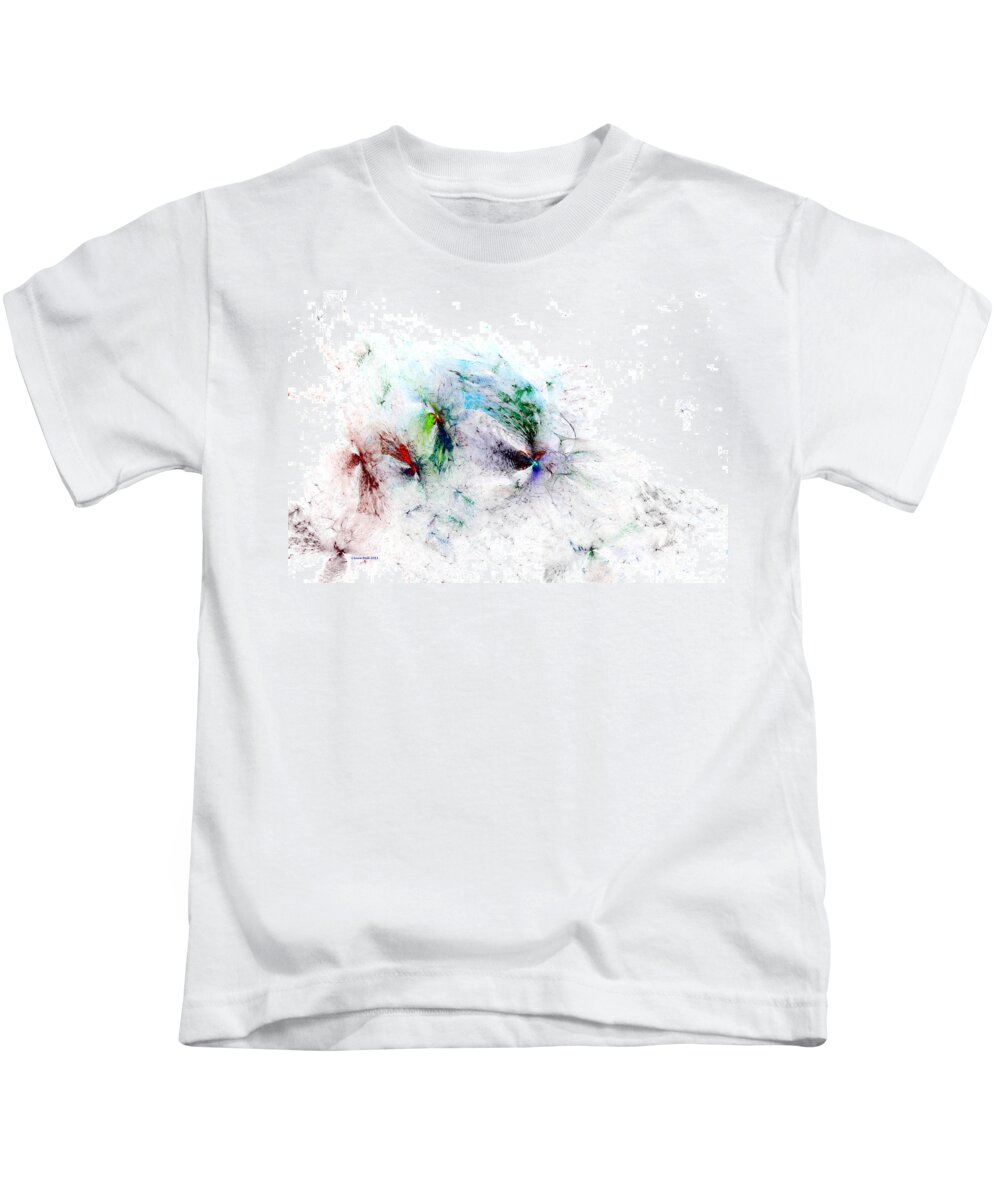 Digital Kids T-Shirt featuring the digital art Butterflies Are Free by Claire Bull