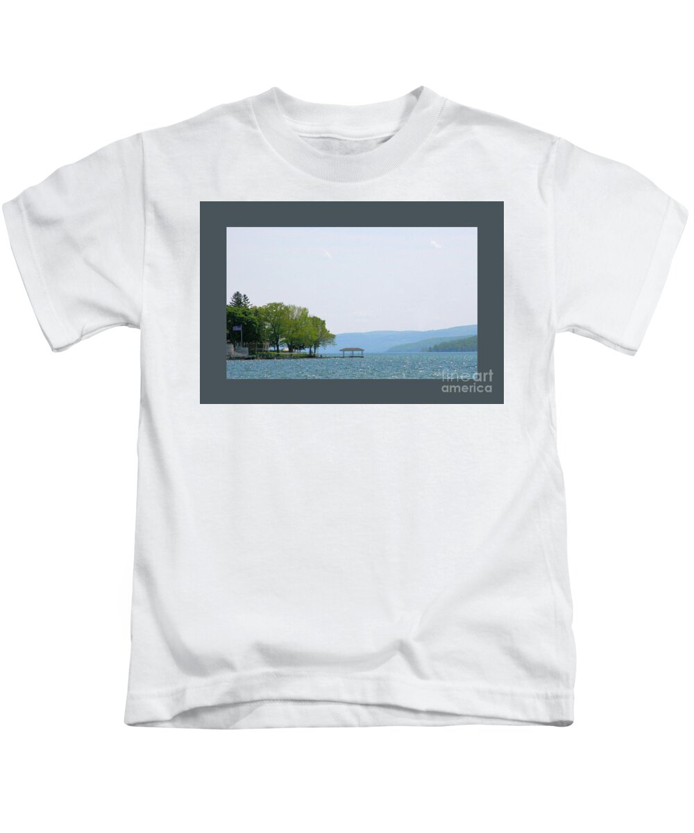 Landscape Kids T-Shirt featuring the photograph Canandaigua Lake by Patricia Overmoyer