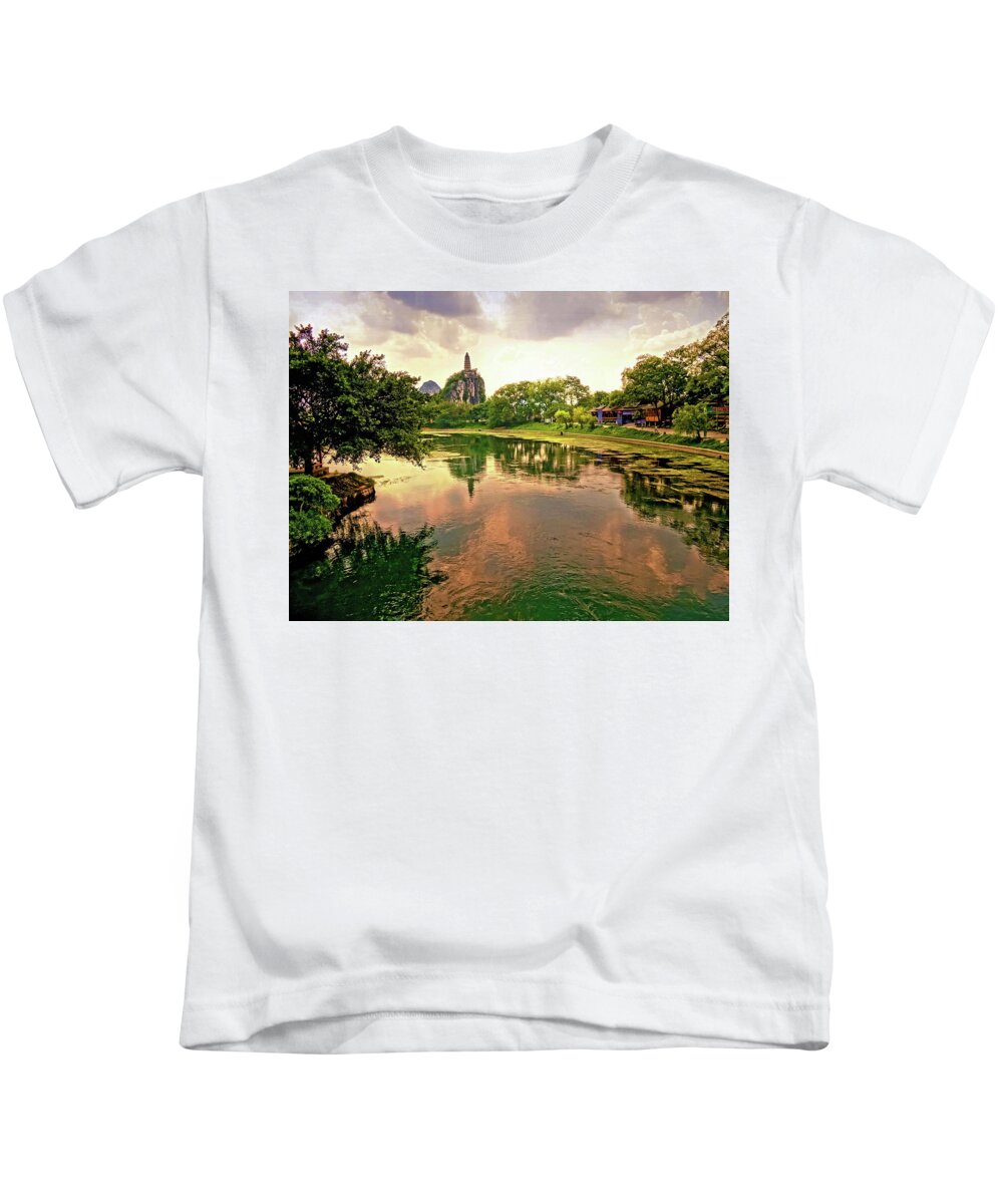 China Kids T-Shirt featuring the photograph China Guilin landscape scenery photography-1 by Artto Pan