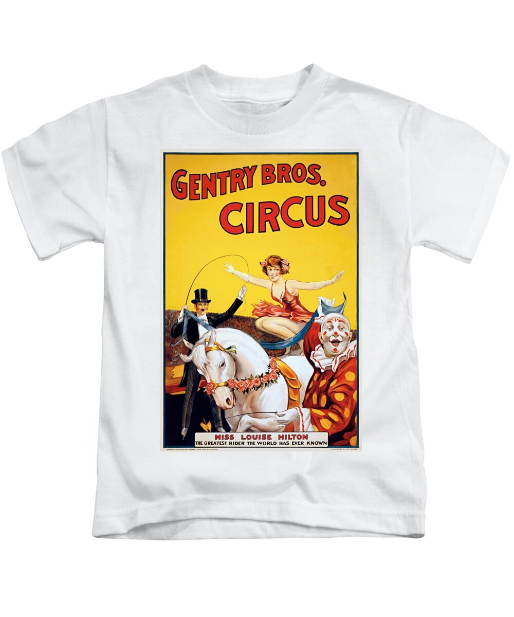 Circus Kids T-Shirt featuring the painting Circus, Miss Louise Hilton, the greatest rider the world has ever known,1920 by Vincent Monozlay