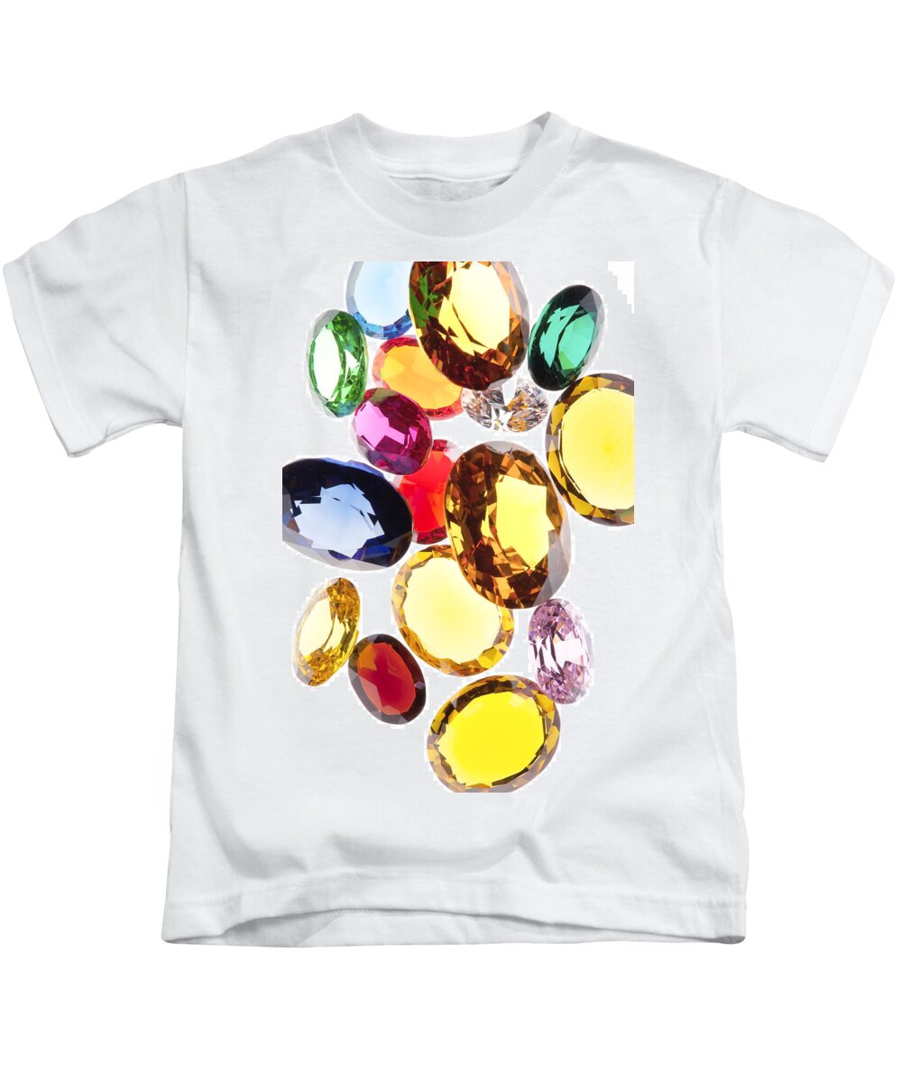 Aquamarine Kids T-Shirt featuring the photograph Colorful Gems by Setsiri Silapasuwanchai
