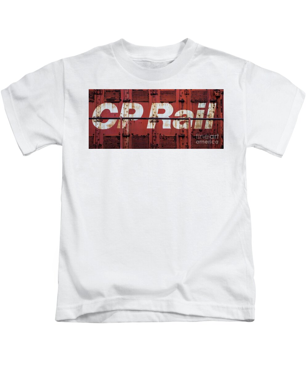 Cp Kids T-Shirt featuring the photograph CP Rail by M G Whittingham
