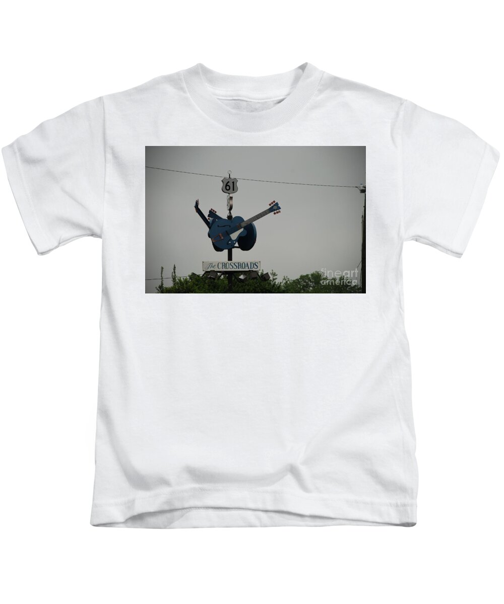 The Blues Kids T-Shirt featuring the photograph Crossroads by Jim Goodman