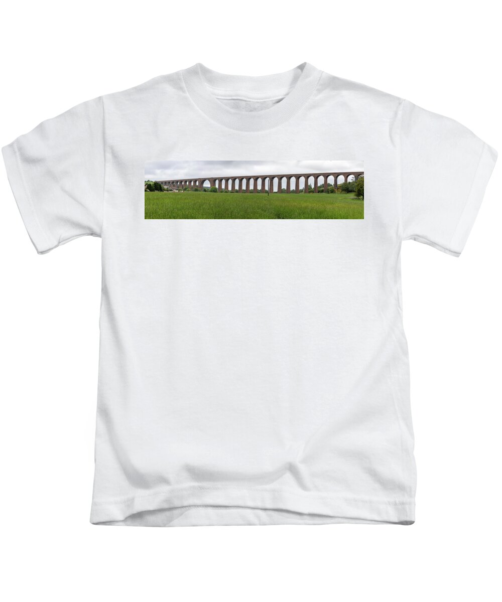 Ancient Kids T-Shirt featuring the photograph Culloden Viaduct Panorama by Teresa Wilson