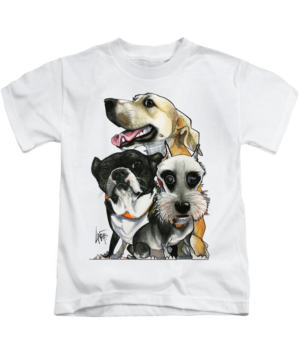 Curry Kids T-Shirt featuring the drawing Curry 3591 by Canine Caricatures By John LaFree