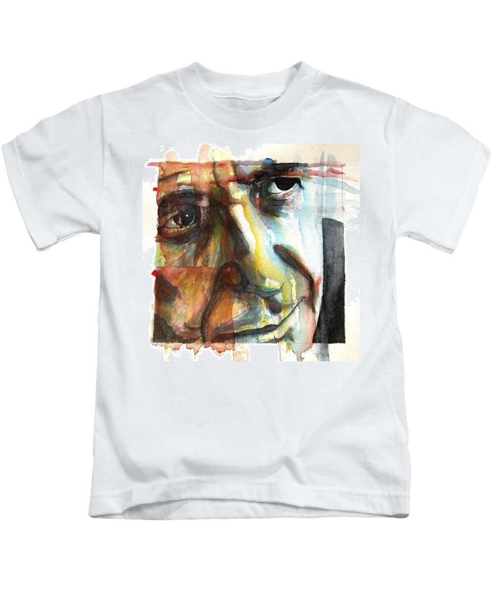 Leonard Cohen Kids T-Shirt featuring the painting Dance Me To The End Of Love by Paul Lovering