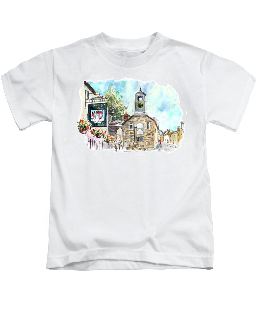 Travel Kids T-Shirt featuring the painting Dolphin Inn In Grampound by Miki De Goodaboom