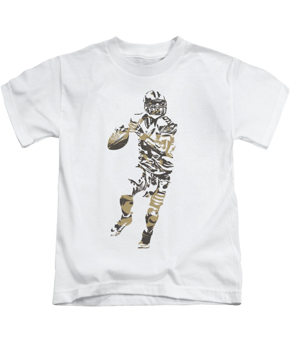 Drew Brees New Orleans Saints Pixel Art T Shirt 1 Kids T-Shirt by Joe  Hamilton - Pixels