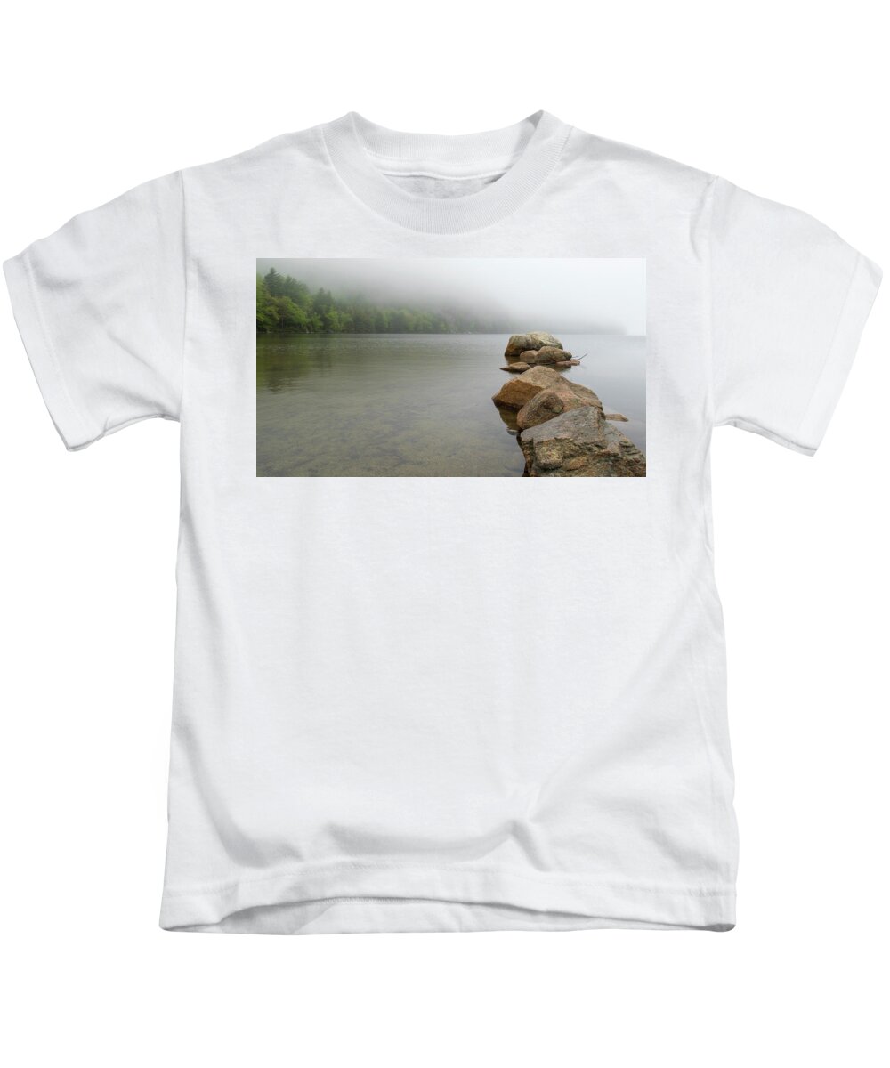 Rocks Kids T-Shirt featuring the photograph Into the Mist by Holly Ross