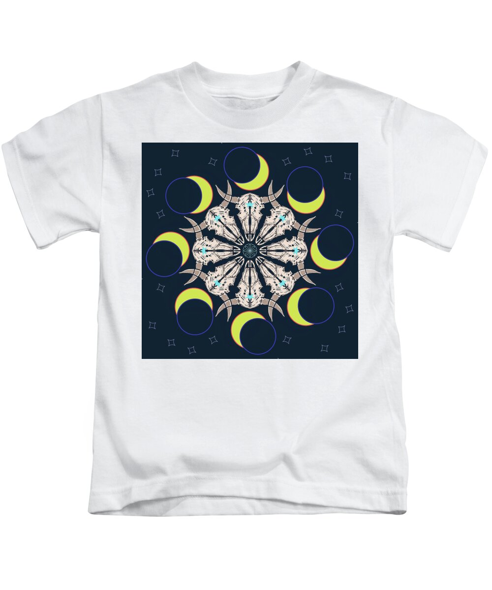 Art Kids T-Shirt featuring the digital art Eclipse 2 by Ronda Broatch