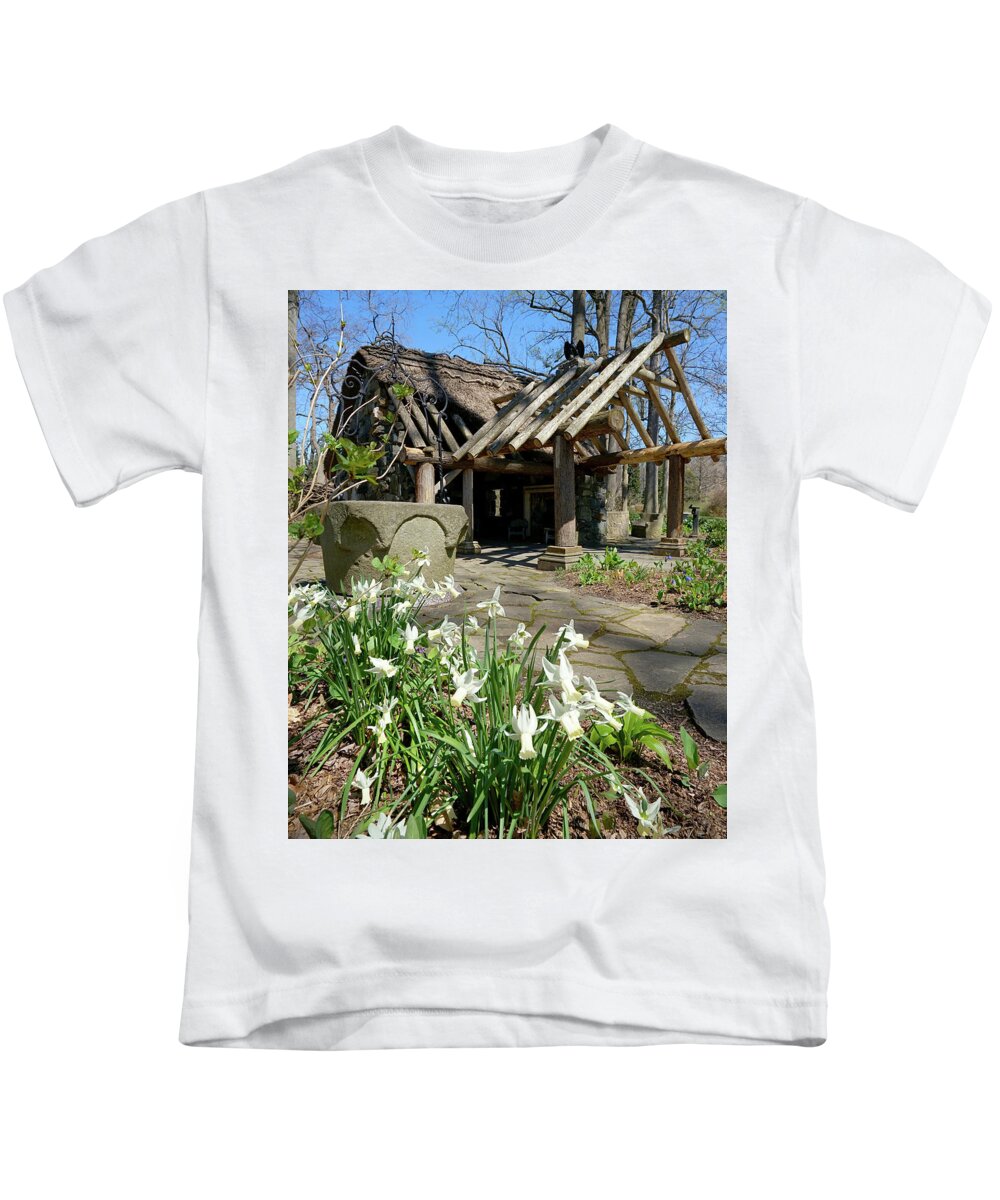 Faerie Kids T-Shirt featuring the photograph Faerie Cottage, Winterthur #4981 by Raymond Magnani