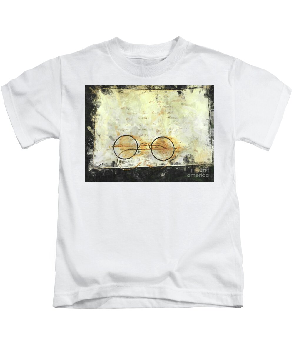 Glasses Kids T-Shirt featuring the photograph Father's Glasses by Claire Bull