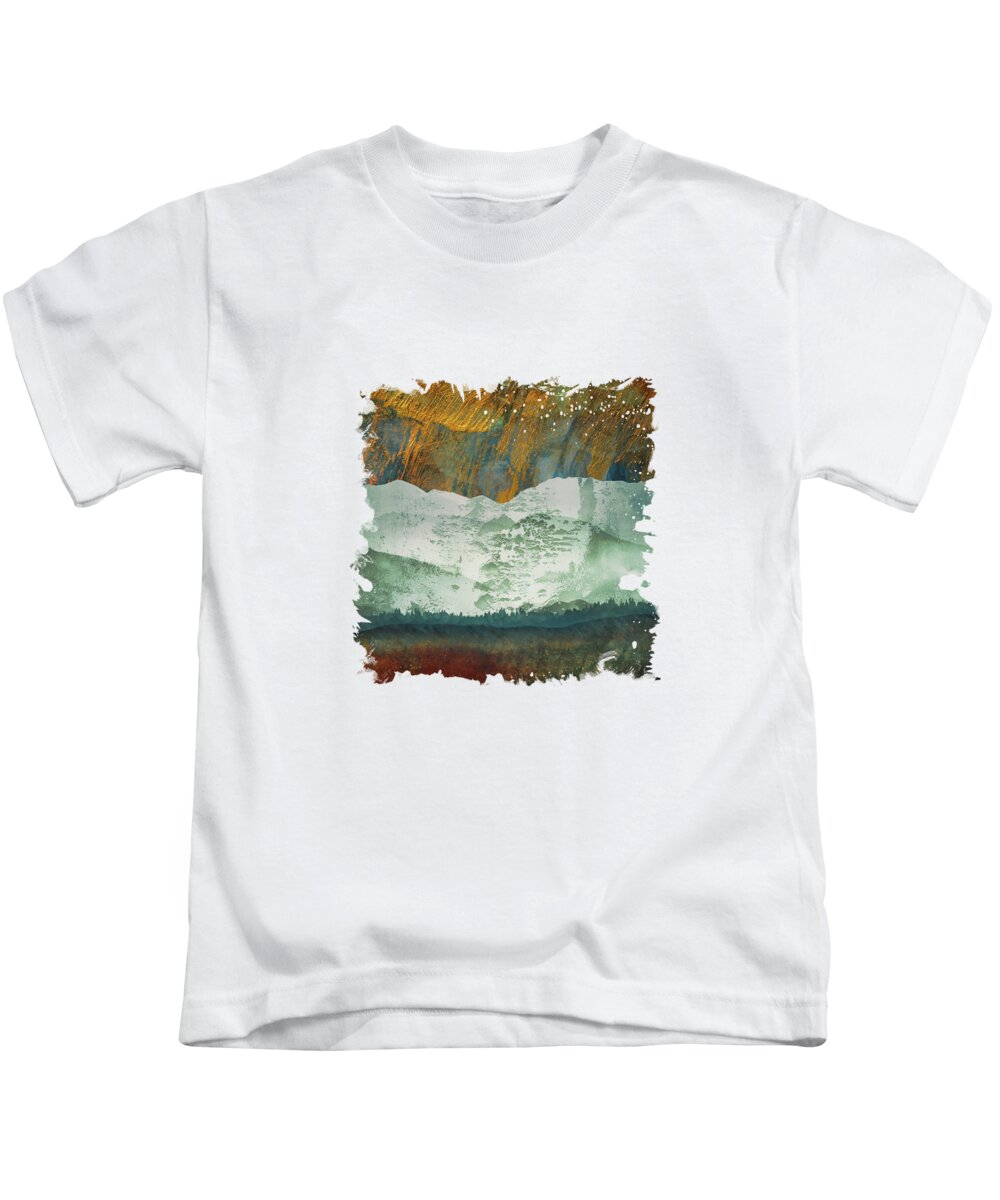 Abstract Kids T-Shirt featuring the digital art FireSky by Katherine Smit
