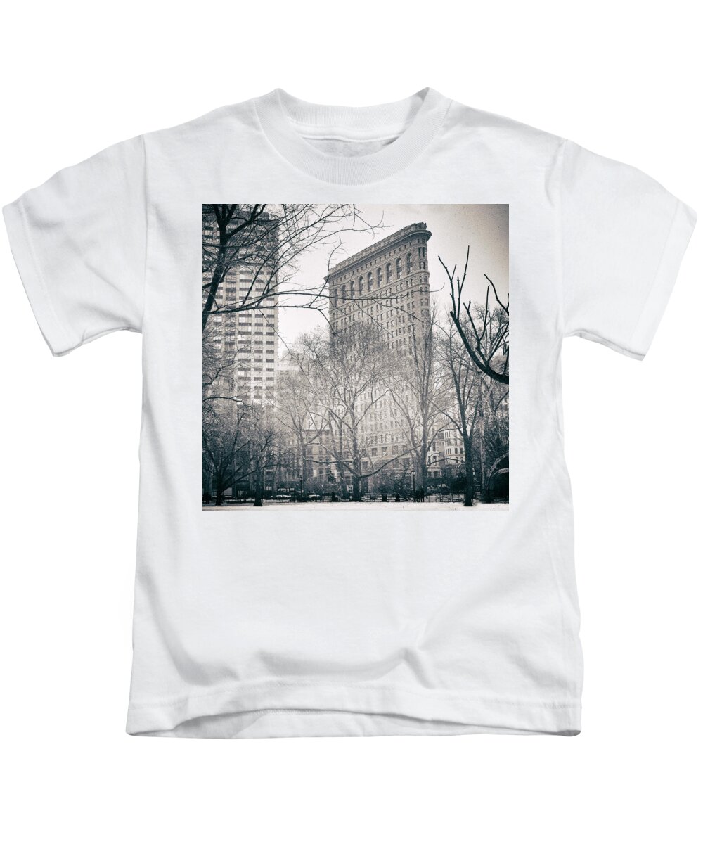Flatiron Building Kids T-Shirt featuring the photograph Flatiron District 2 by Jessica Jenney