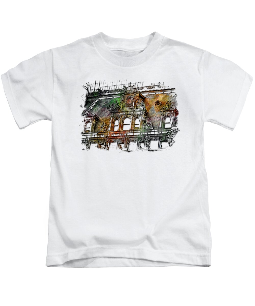 Forefathers Kids T-Shirt featuring the photograph Forefathers Muted Rainbow 3 Dimensional by DiDesigns Graphics