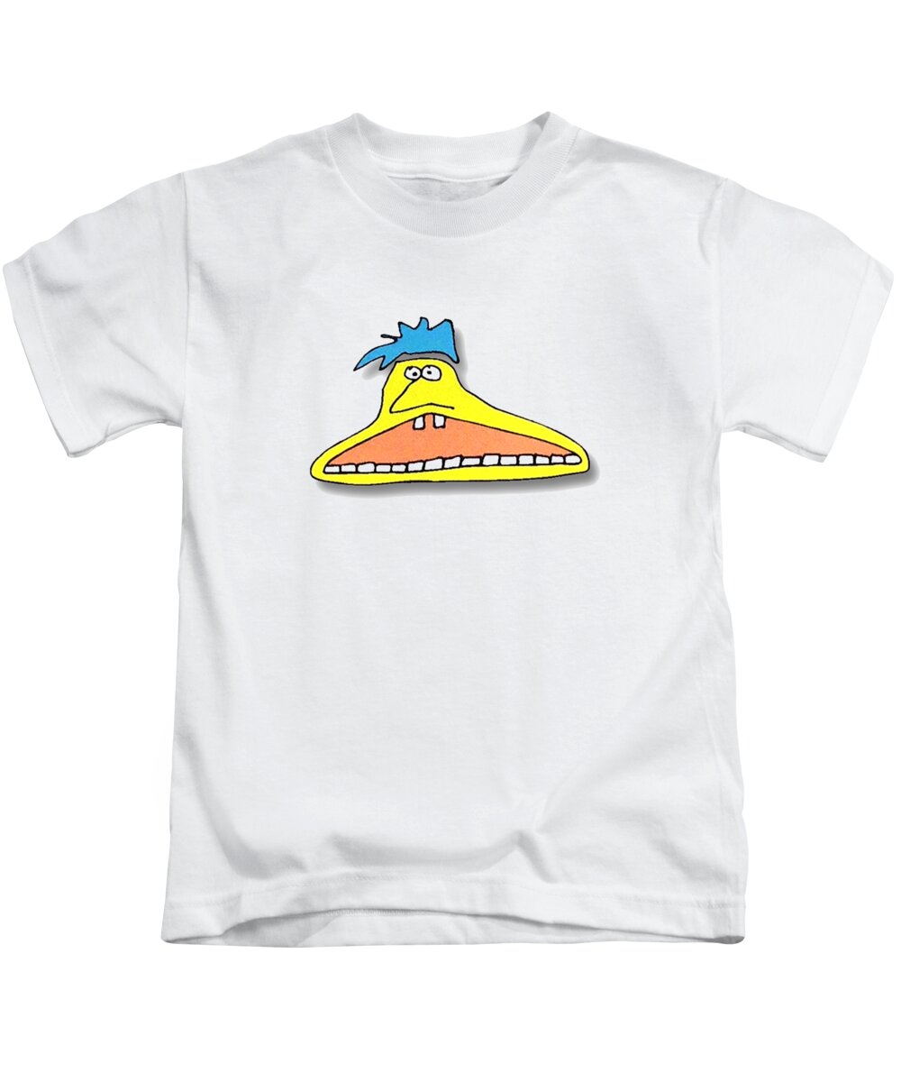 Paintings Kids T-Shirt featuring the drawing FU Party People - Peep 026 by Dar Freeland