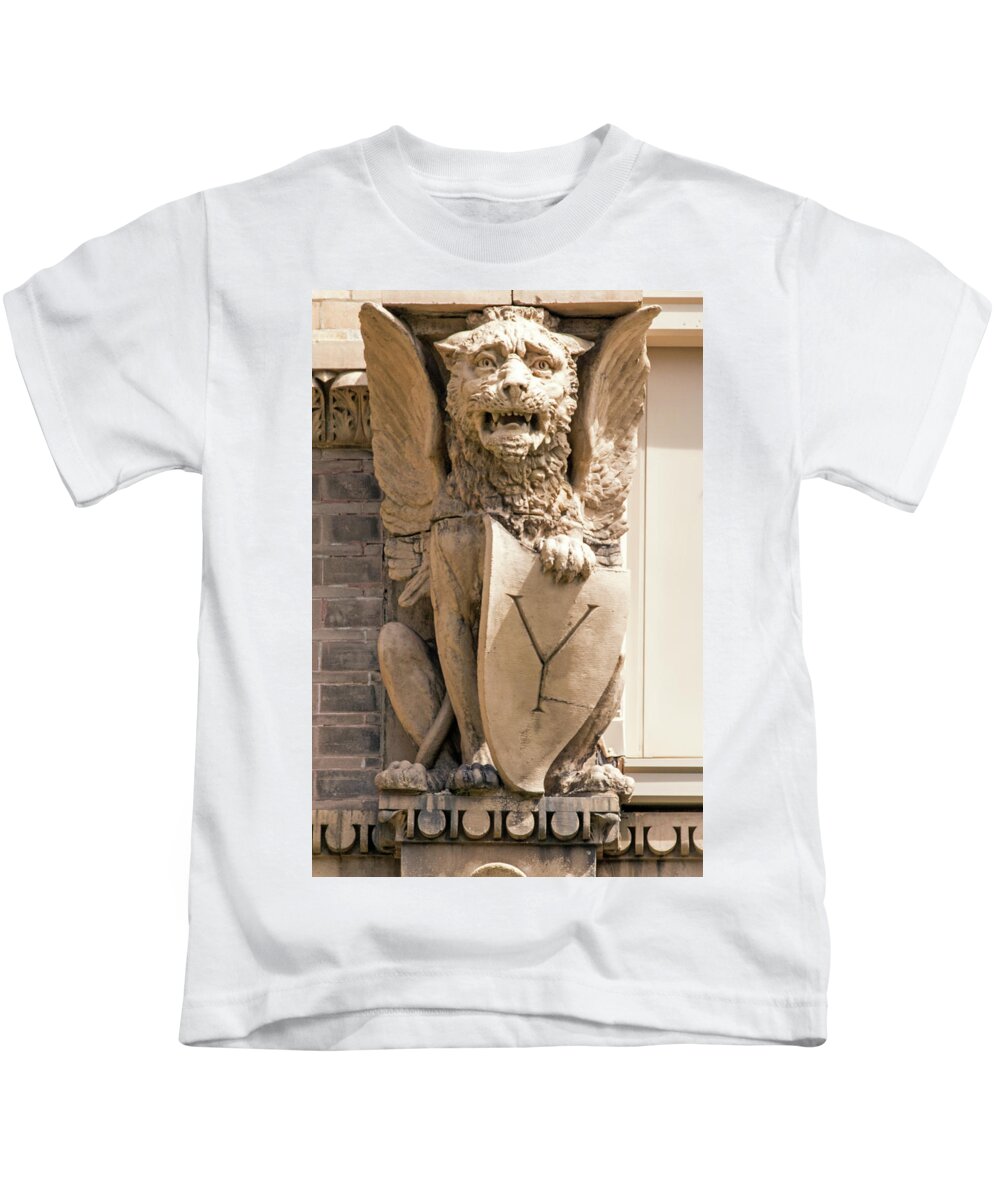 Architecture Kids T-Shirt featuring the photograph Gargoyle at Yerkes Observatory by Ira Marcus
