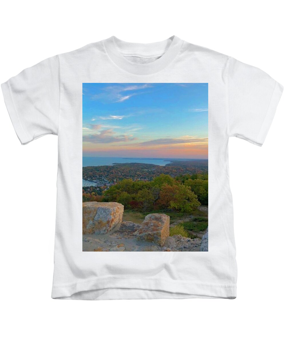 Landscape Kids T-Shirt featuring the photograph Golden Hour Foliage by Lisa Pearlman