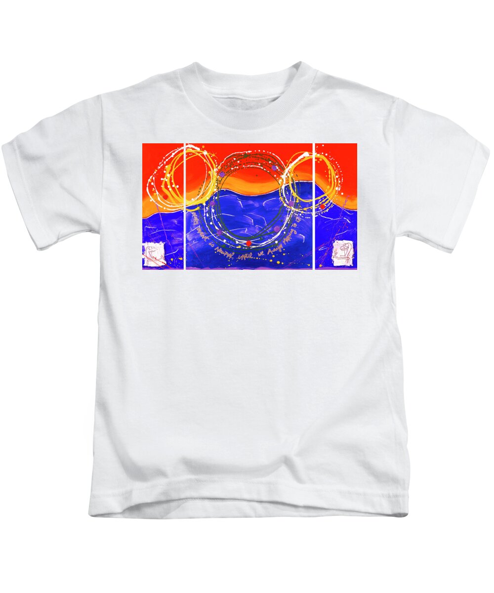 Gallery Kids T-Shirt featuring the painting h20 by Dar Freeland