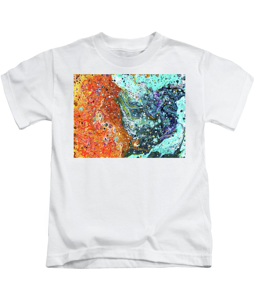 Abstract Kids T-Shirt featuring the mixed media High Tide by Meghan Elizabeth