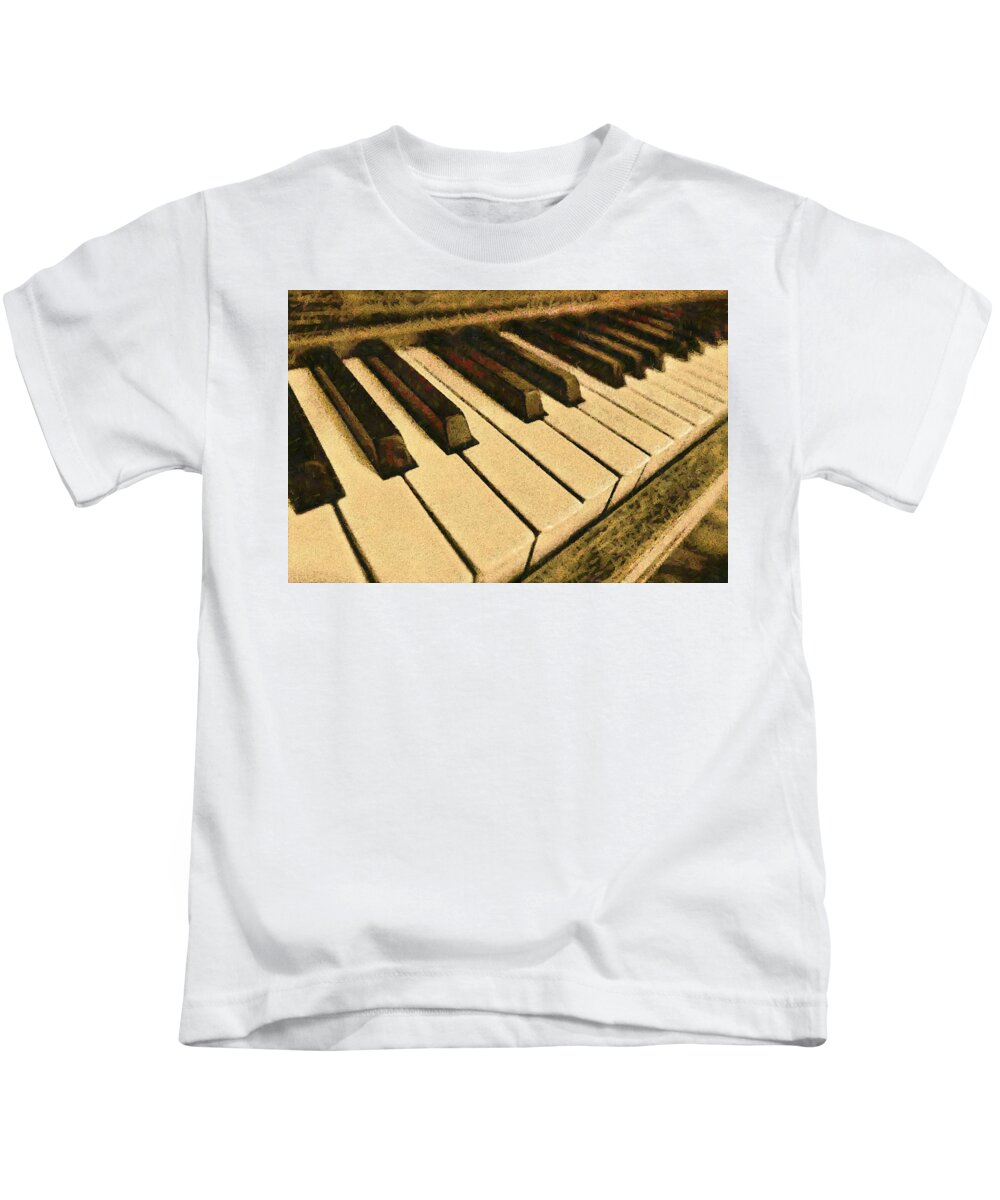 Monet Style Kids T-Shirt featuring the painting If Monet Played by Harry Warrick