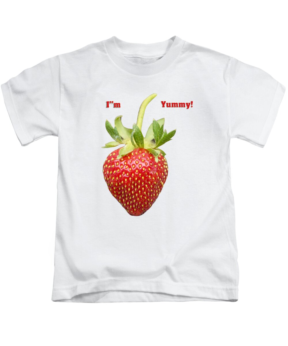 Strawberries Kids T-Shirt featuring the photograph Im Yummy by Thomas Young