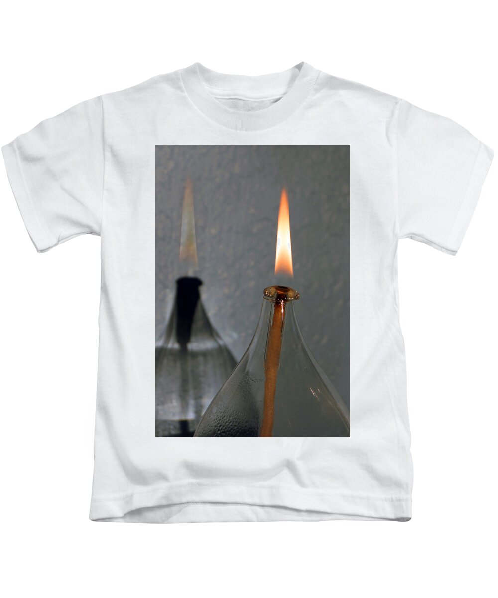 Oil Lamp Kids T-Shirt featuring the digital art Impossible Shadow Oil Lamp by Jana Russon