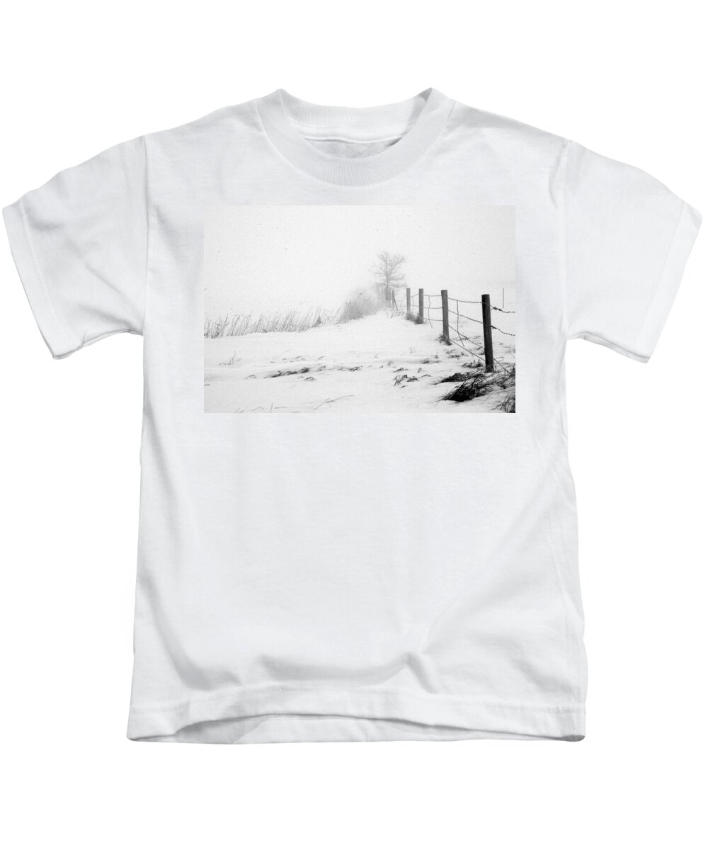 Landscape Kids T-Shirt featuring the photograph In Defense of Snow by Julie Lueders 