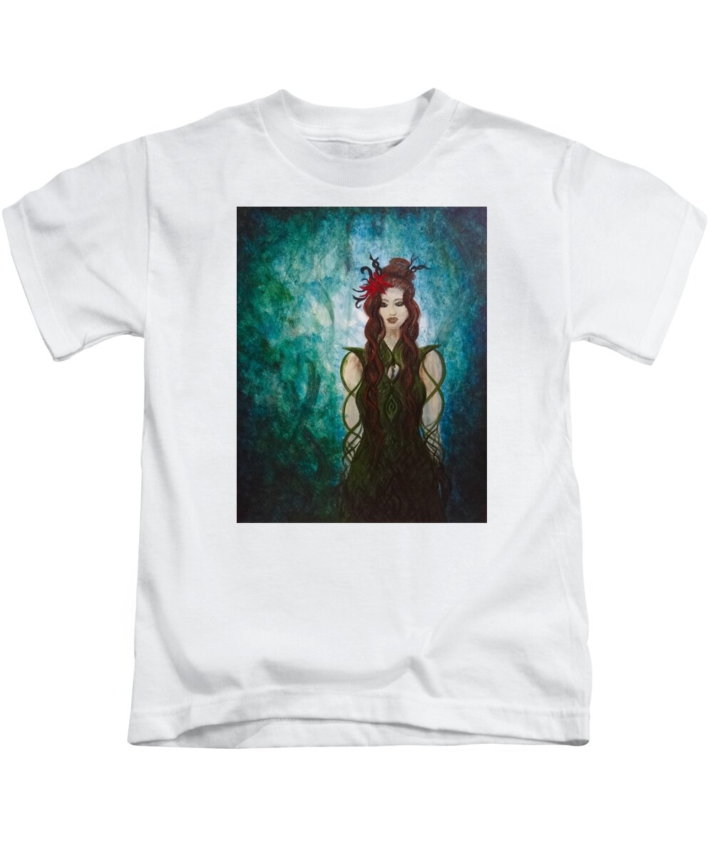 Infinity Kids T-Shirt featuring the painting Infinity Goddess by Michelle Pier