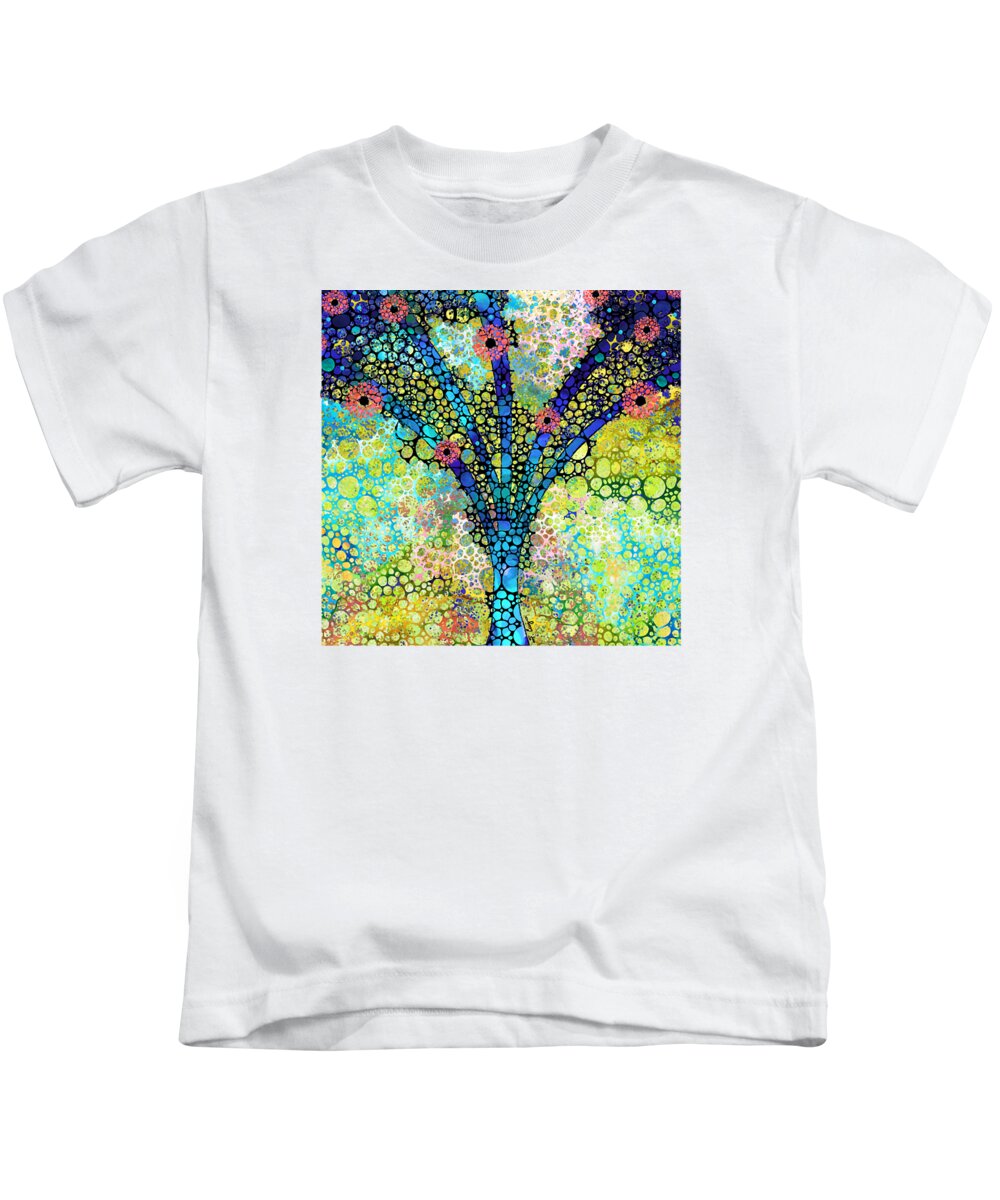 Tree Kids T-Shirt featuring the painting Inspirational Art - Absolute Joy - Sharon Cummings by Sharon Cummings