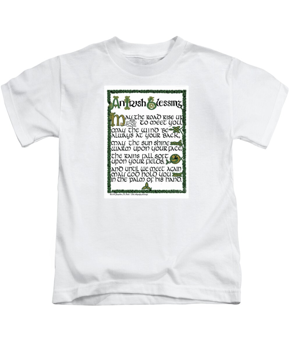 Irish Kids T-Shirt featuring the drawing Irish Blessing by Jacqueline Shuler