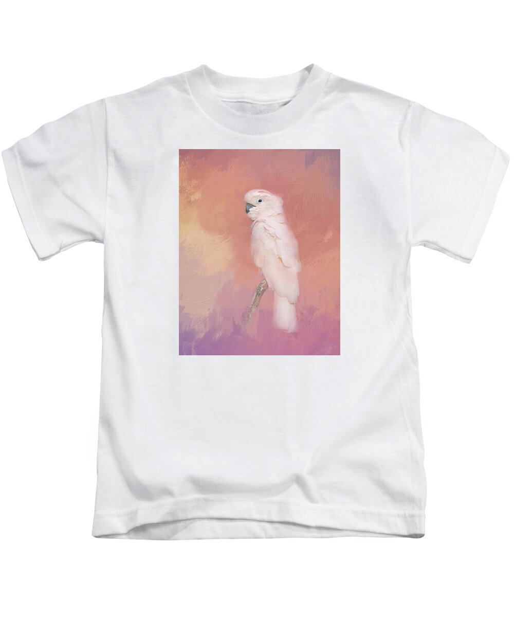 Bird Kids T-Shirt featuring the photograph Kramer The Moluccan Cockatoo by Theresa Tahara