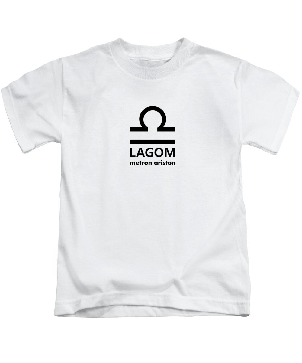 Richard Reeve Kids T-Shirt featuring the digital art Lagom - Metron Ariston by Richard Reeve