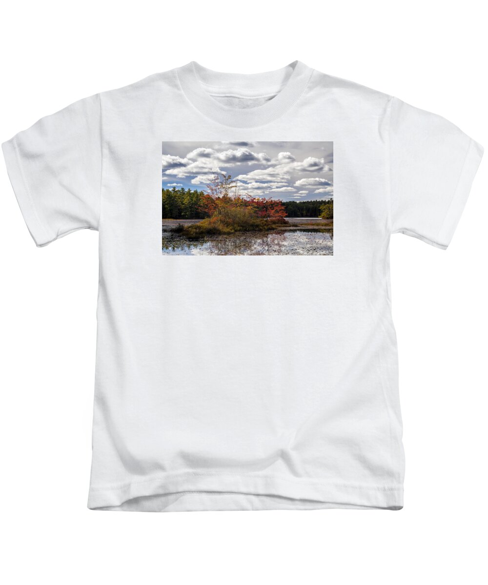 Autumn Kids T-Shirt featuring the photograph Lake Island Autumn by Irwin Barrett