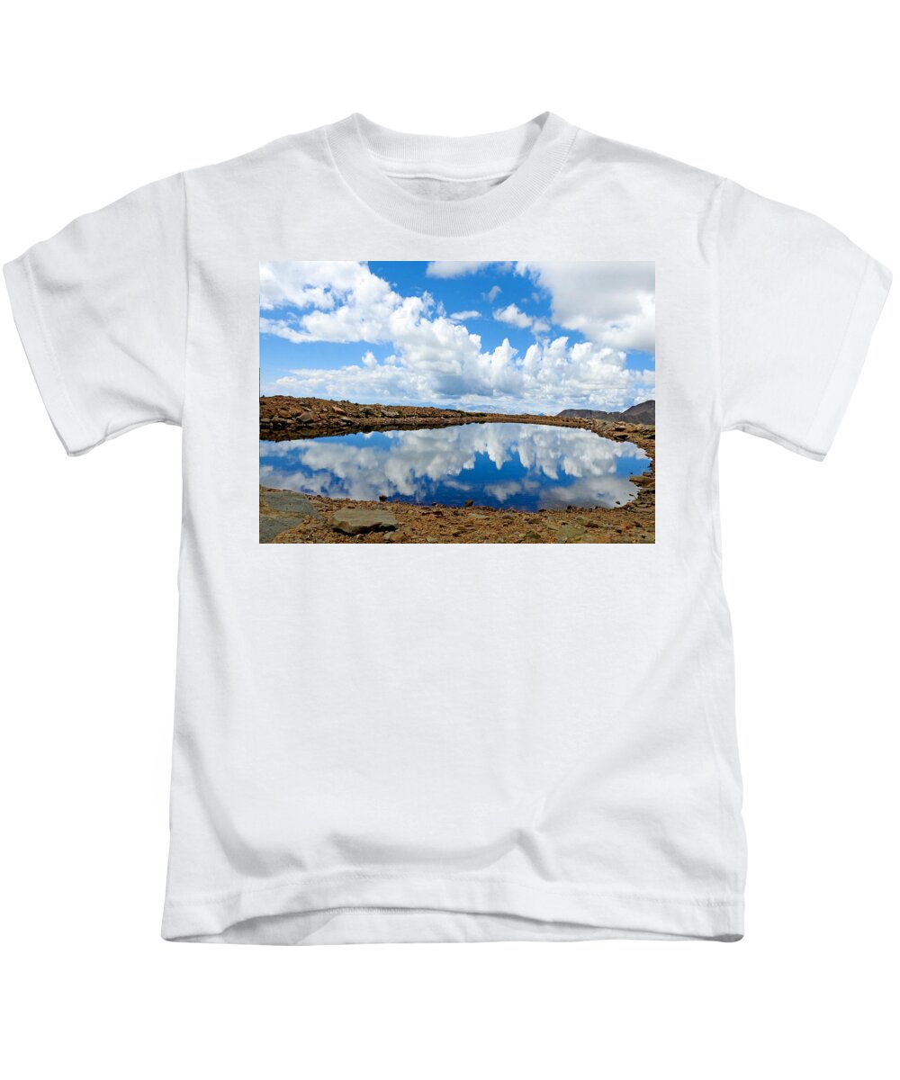 Lakes Kids T-Shirt featuring the photograph Lake of the Sky by Dawn Key