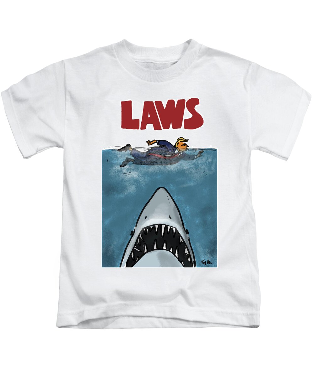 Laws Kids T-Shirt featuring the drawing Laws by Sofia Warren