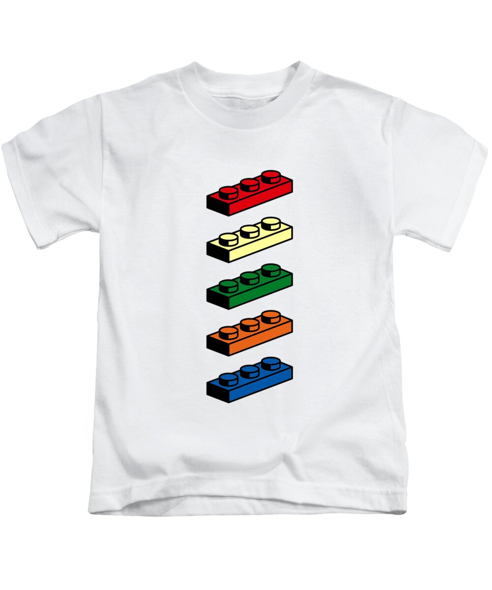 Lego T-shirt Pop Art Kids T-Shirt by Edward Fielding - Fine Art