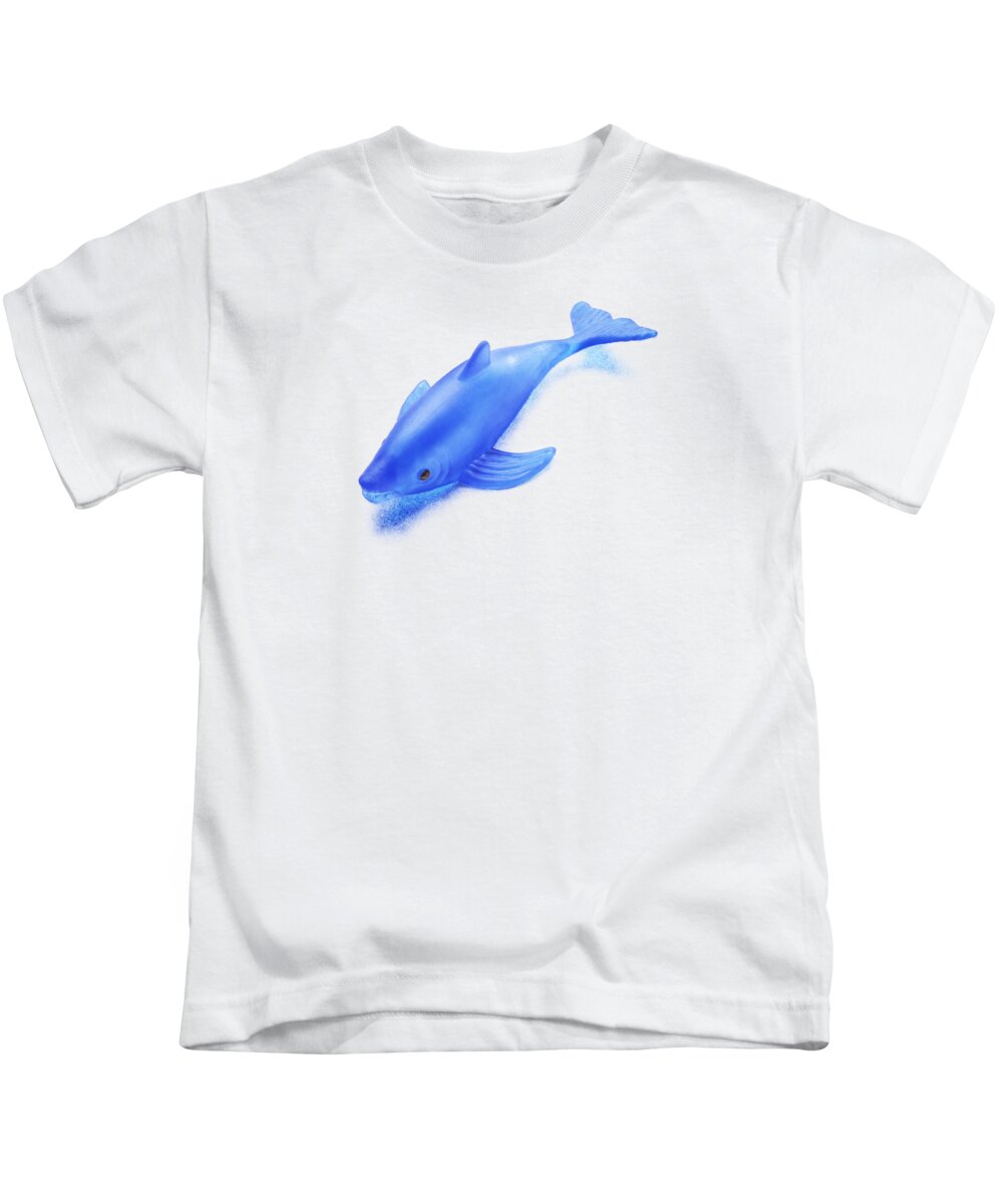 Blue Kids T-Shirt featuring the photograph Little Rubber Fish by YoPedro