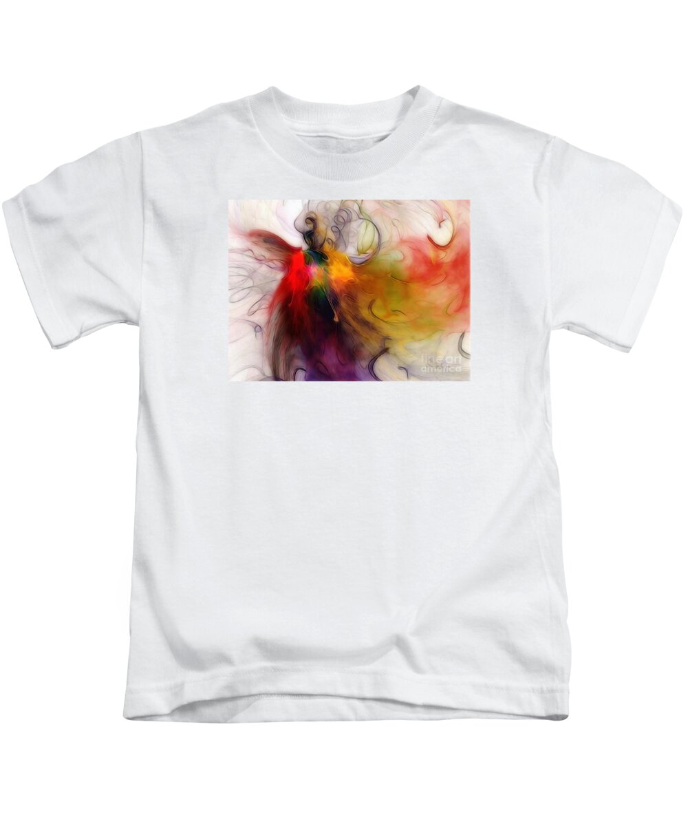 Abstract Kids T-Shirt featuring the digital art Love of Liberty by Karin Kuhlmann