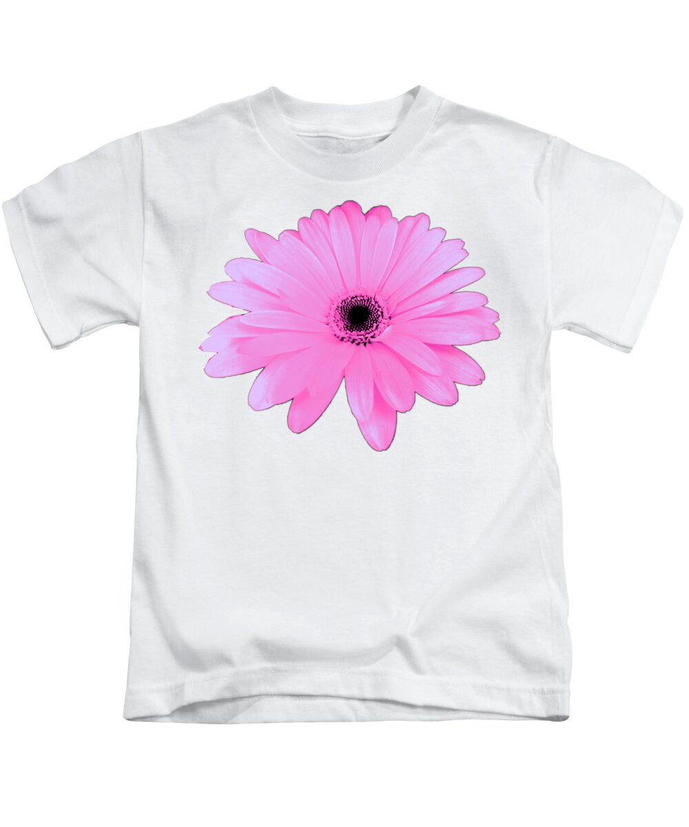 Digital Art Kids T-Shirt featuring the digital art Lovely Pink Daisy Flower Gift by Delynn Addams by Delynn Addams