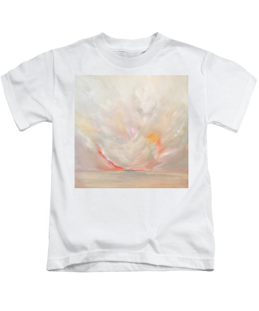 Abstract Kids T-Shirt featuring the painting Lyrical by Soraya Silvestri
