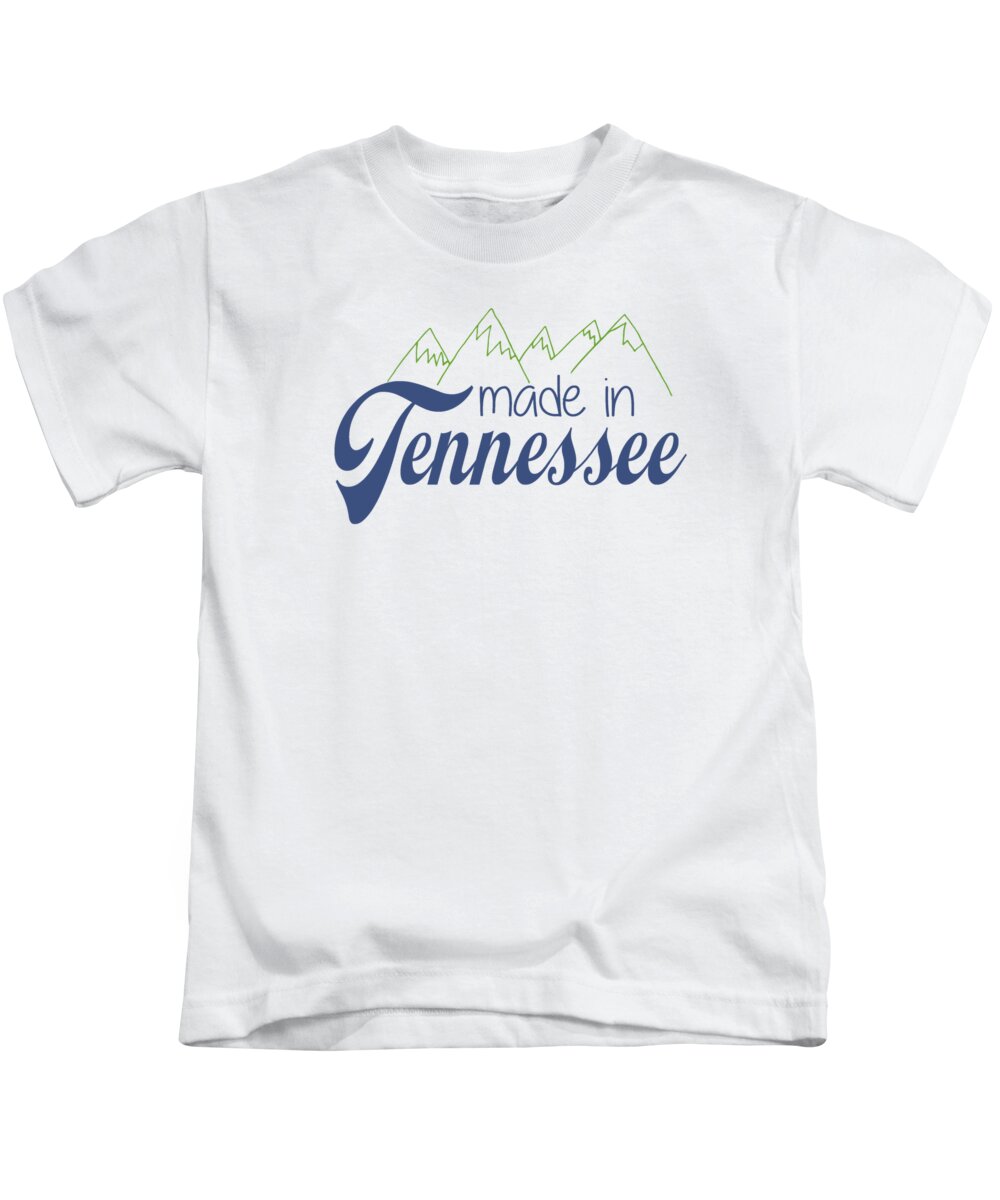 Tennessee Kids T-Shirt featuring the photograph Made in Tennessee Blue by Heather Applegate