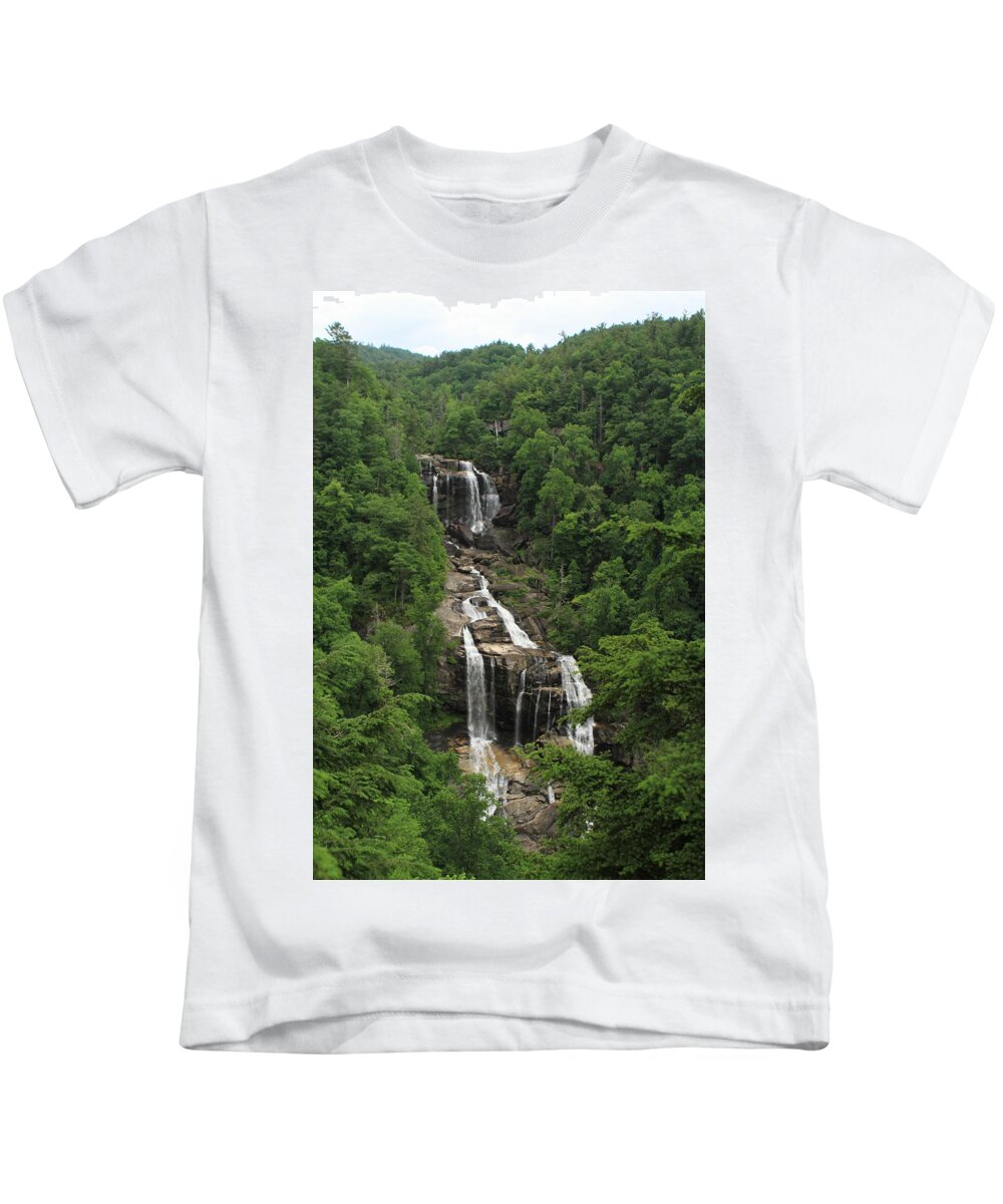 Whitewater Falls Kids T-Shirt featuring the photograph Magnificent Whitewater Falls by Karen Ruhl