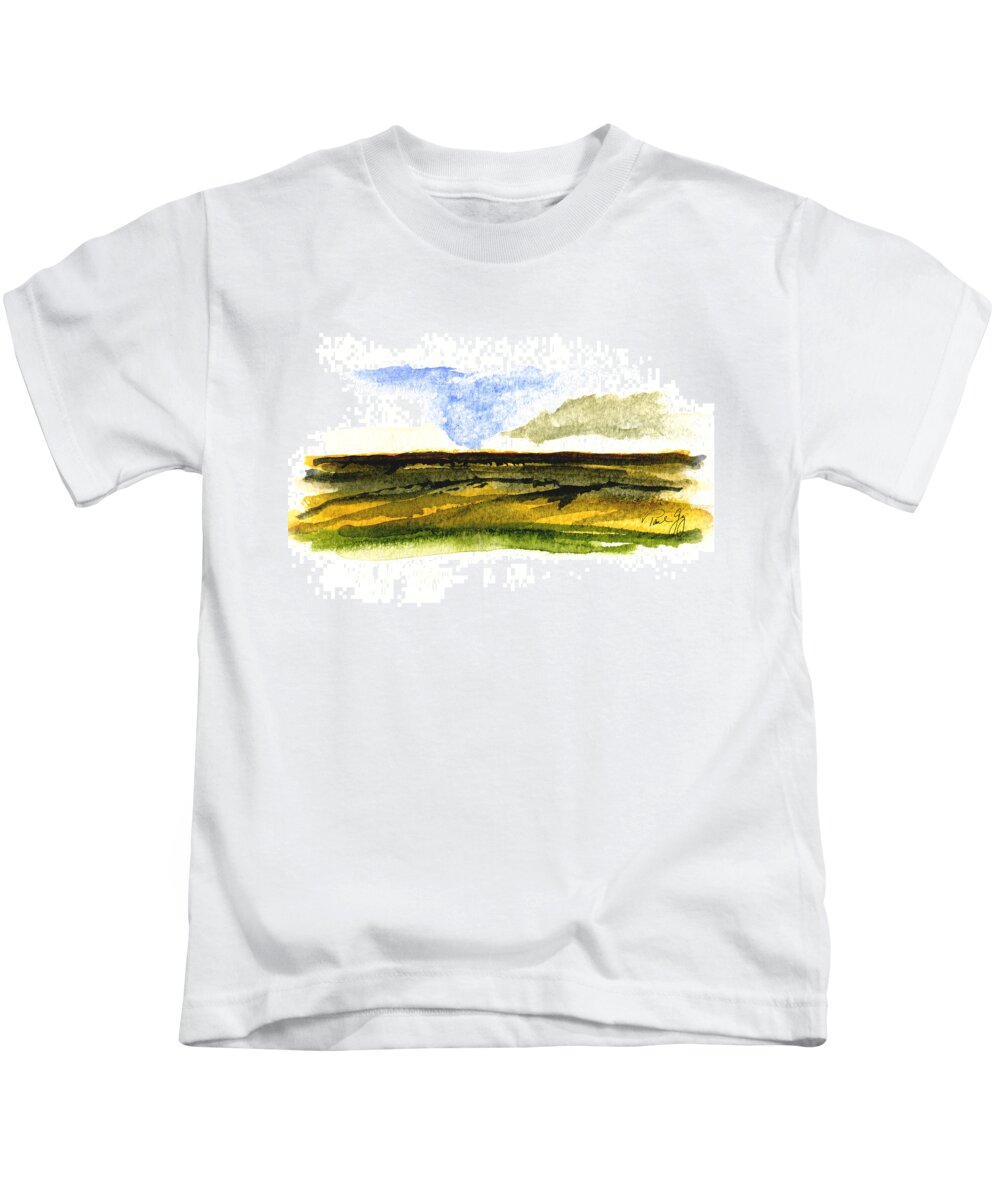 Malaga Kids T-Shirt featuring the painting Malaga Washington Ridge by Paul Gaj