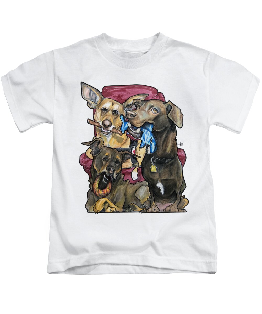 Mcreynolds Kids T-Shirt featuring the drawing McReynolds 1821 by Canine Caricatures By John LaFree