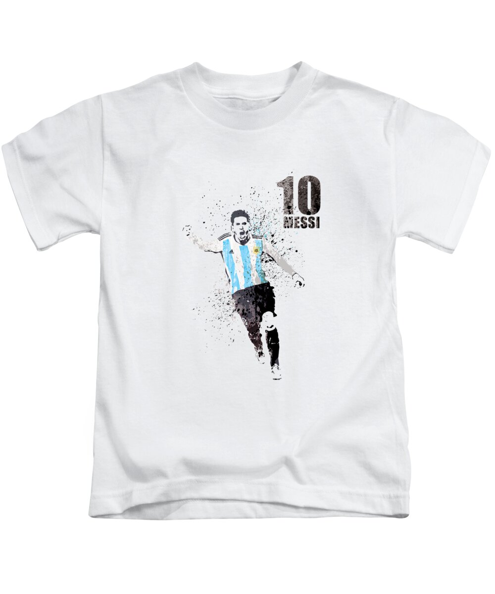 Messi Kids T-Shirt featuring the painting MESSI / Argentina by Art Popop